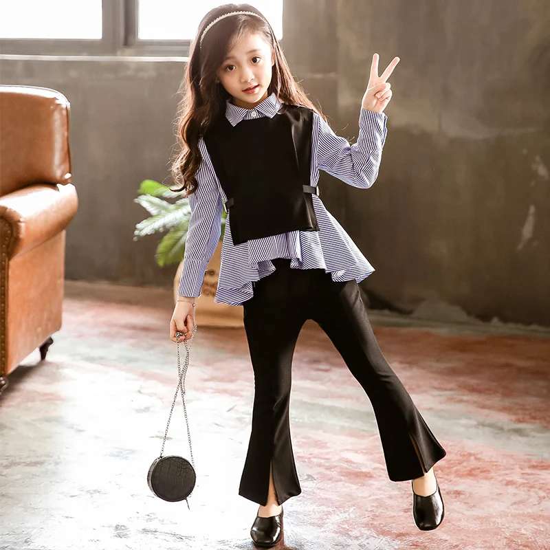 Комплект одежды для девочек детская одежда эксклюзивная 2019 г. Осенне-зимняя