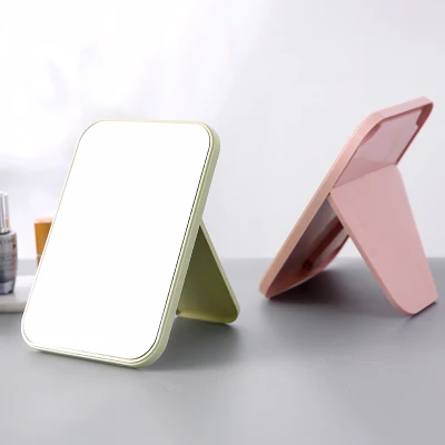 Женское зеркало для макияжа простой дизайн портативное компактное лица Складной