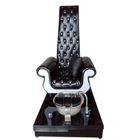 fiberglass salon sink and washbasin pure black high back pedicure chair with complete massage water system