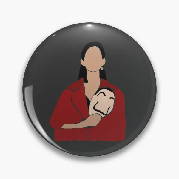 

Nairobi Cut Out Money Heist Soft Button Pin Metal Women Jewelry Funny Brooch Clothes Collar Lapel Pin Cute Decor Gift Cartoon