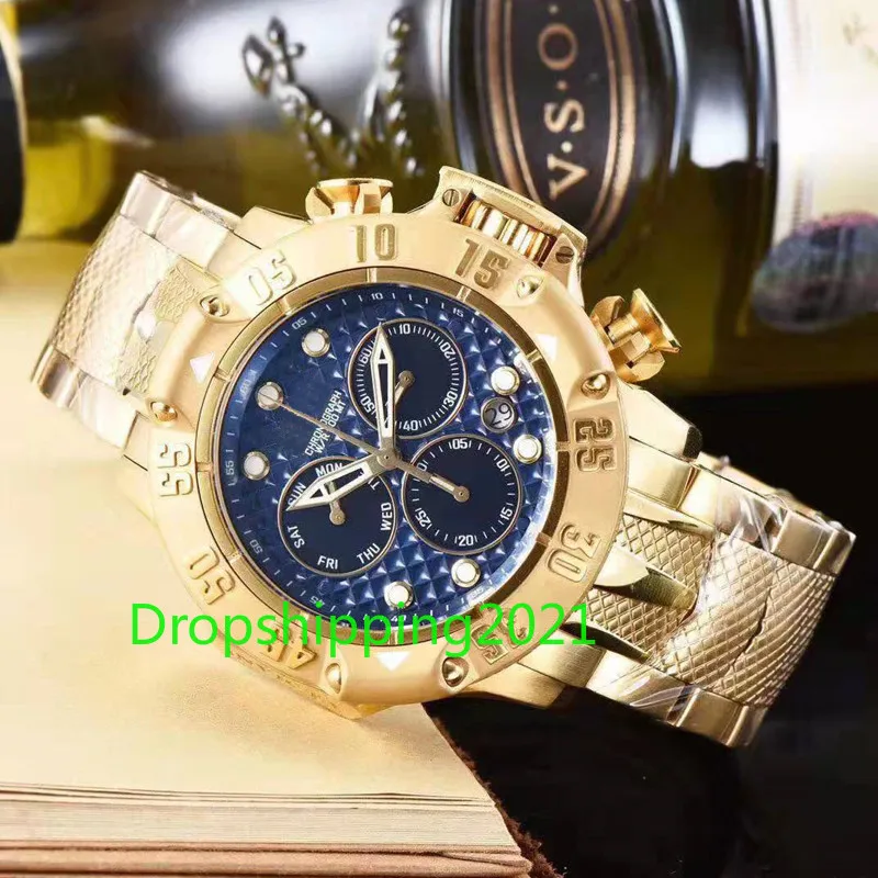 Undefeated Subaqua Mens Quartz Watch Stainless Steel Chronograph Invincible Luxury Invicto Reloj De Hombre For Dropshipping | Наручные