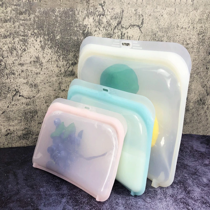 

Three-color Multinational Heating Food Bag Silicone Vacuum Food Storage Bag Kitchen Storage Storage Container Packaging bags