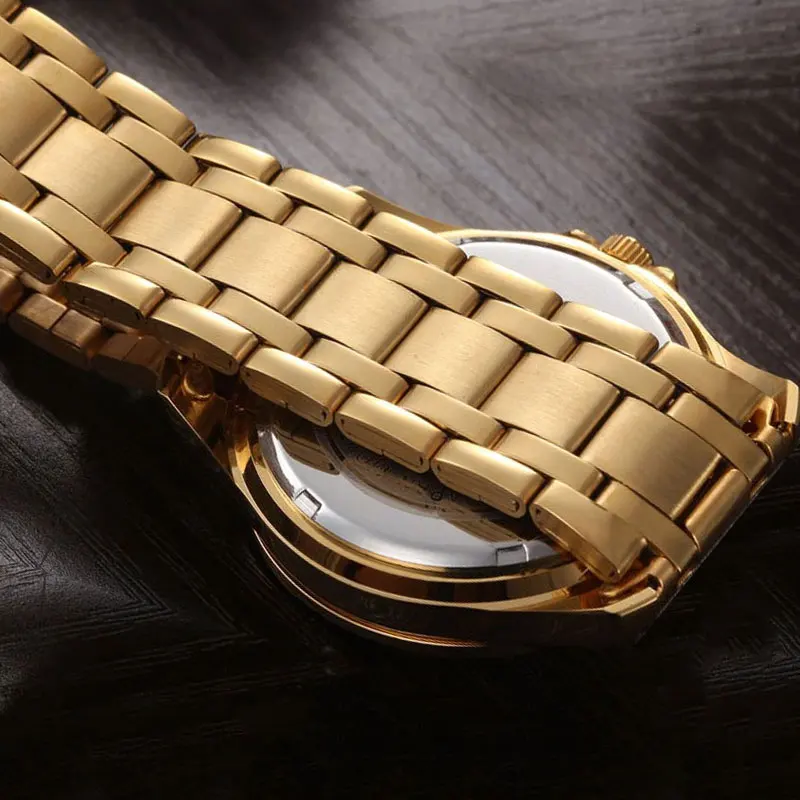 New Gold Women Men Quartz Watches Mesh Stainless Steel Wrist Watch Luxury Casual Date Clock Couple Gifts Relogio Dropshipping