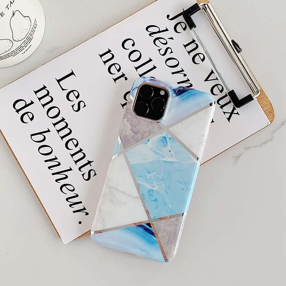 Luxury Plating Marble Phone Case for Apple iPhone 11 Pro Silicone TPU Back Cover 6 6S 7 8 Plus X XR XS Max Coque |