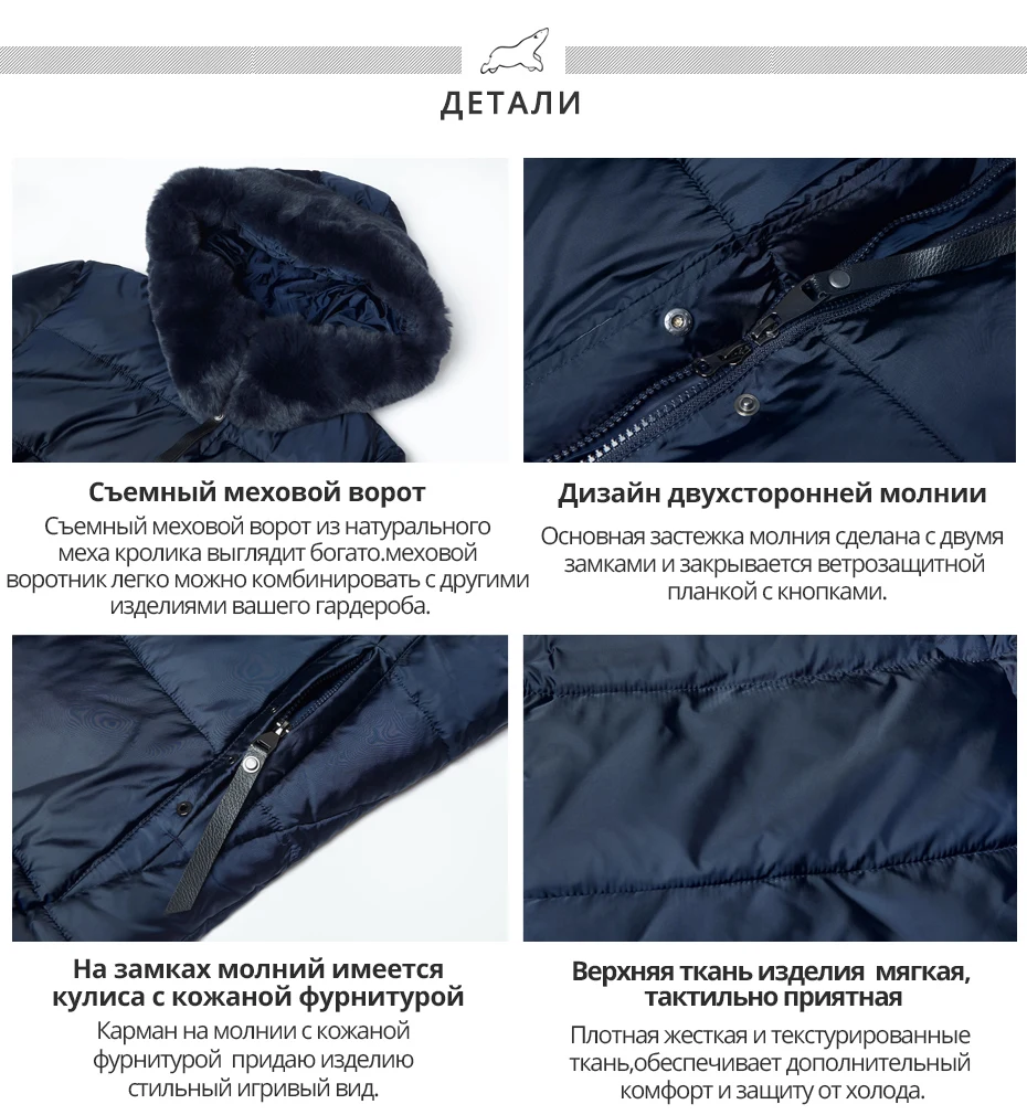 Новая зимняя Женская куртка высокого качества меховой воротник из кролика Рекс Женские пальто Модные женские куртки утолщенные женские GWD18267