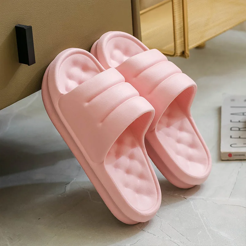 

New Summer Home Indoor Bath Stepping on Shit Slippers Female Thick-soled Outer Wear Soft Household Female Not Smelly Feet Shoes