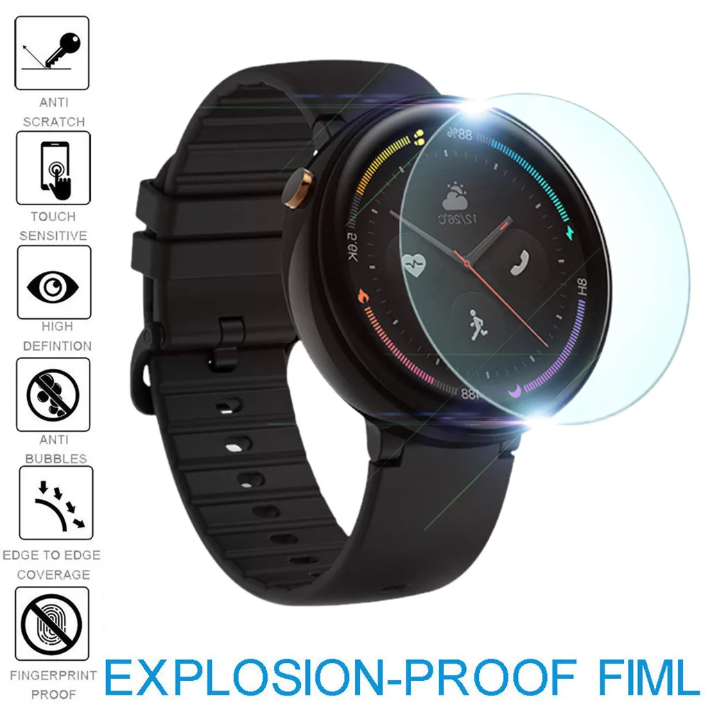 5 упаковок Взрывозащищенная защитная пленка из ТПУ для смарт часов Amazfit A1807