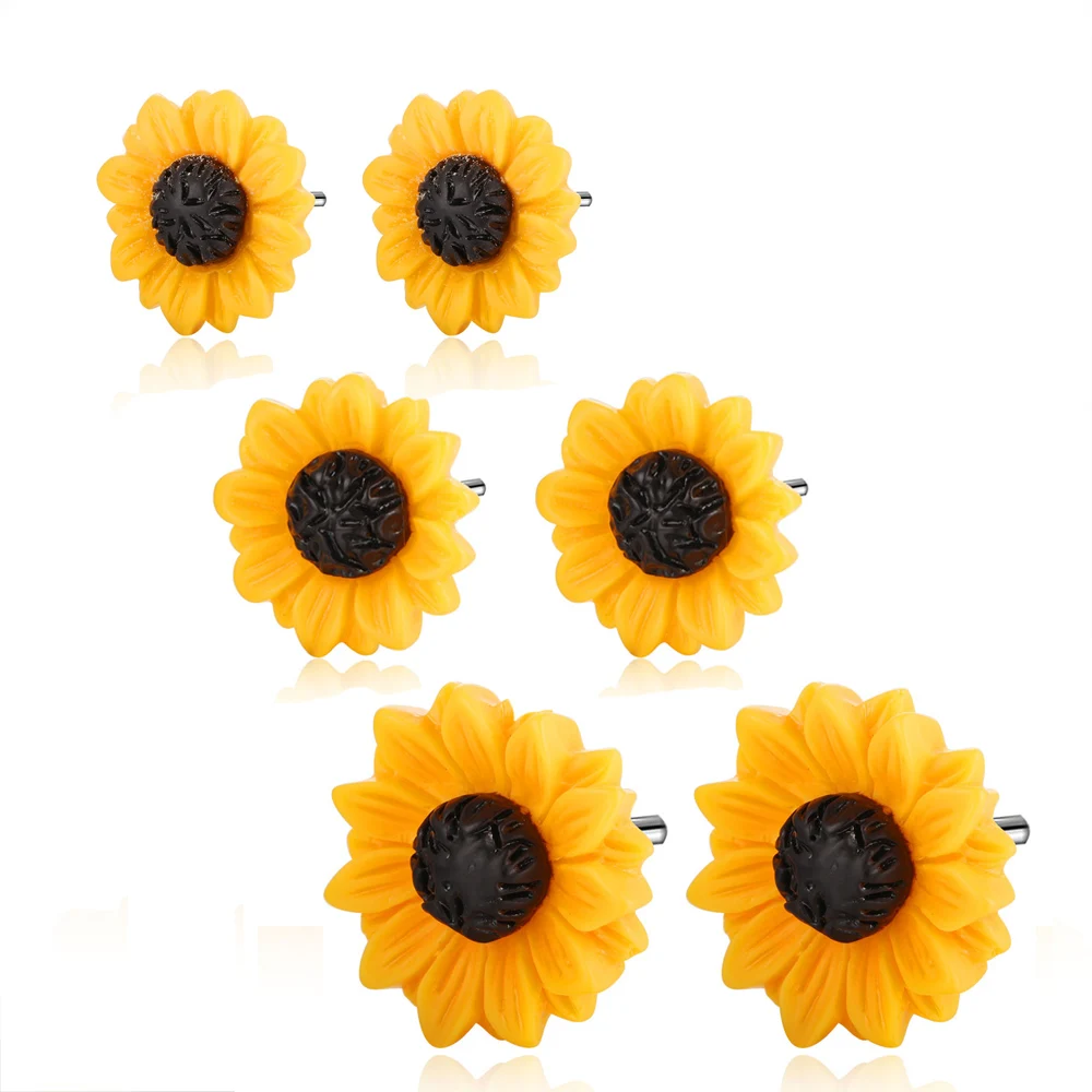 Модные женские ювелирные изделия в виде подсолнуха высокого качества модные