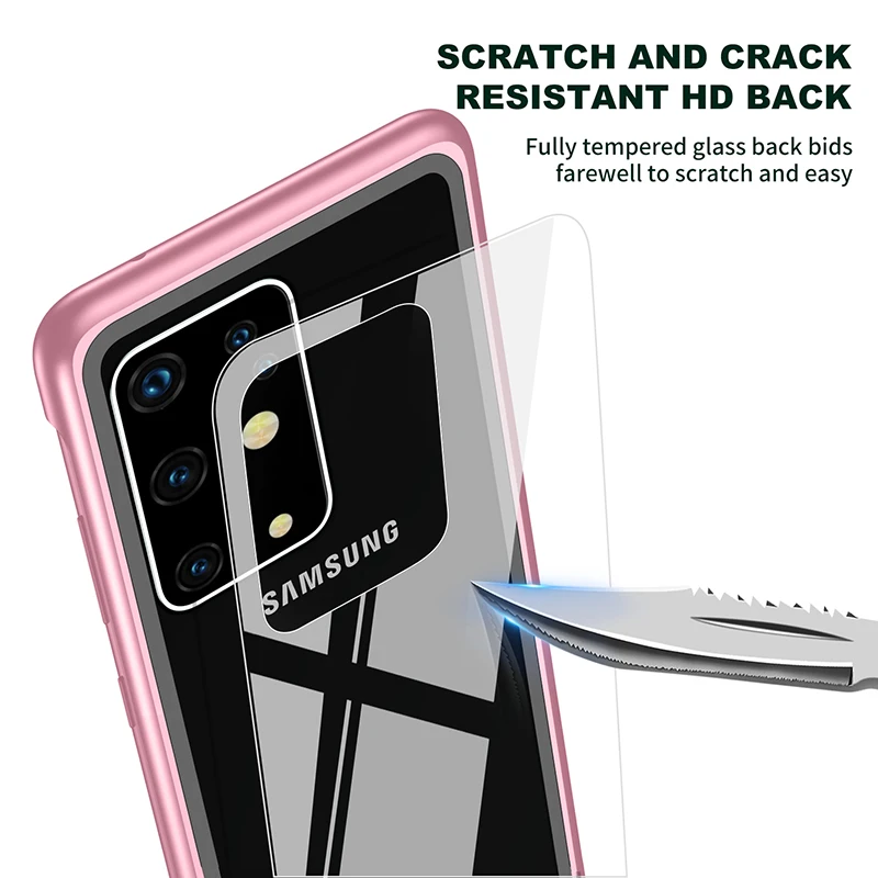 Tempered Glass Case for Samsung S20 Plus Ultra Luxury Protective Metal Bumper Coque Shockproof Cover | Мобильные телефоны и
