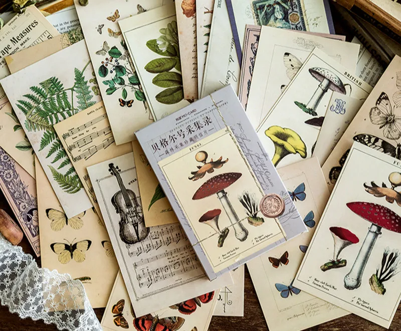 30 шт./кор. древнего леса Животные Стиль Винтаж Почтовые открытки подарок ретро