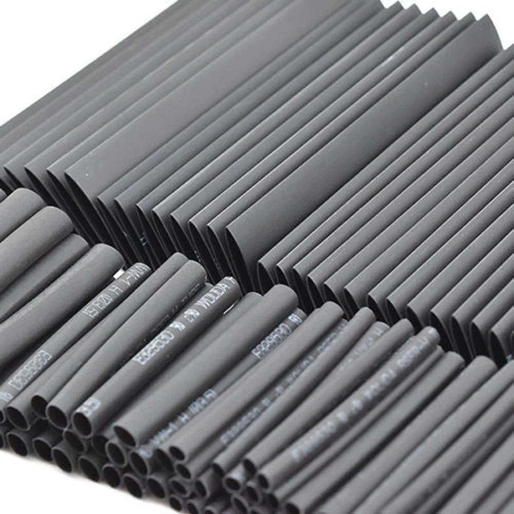 

*127Pcs Black-Glue Weatherproof Heat Shrink Sleeving Tubing Tube Assortment Kit*