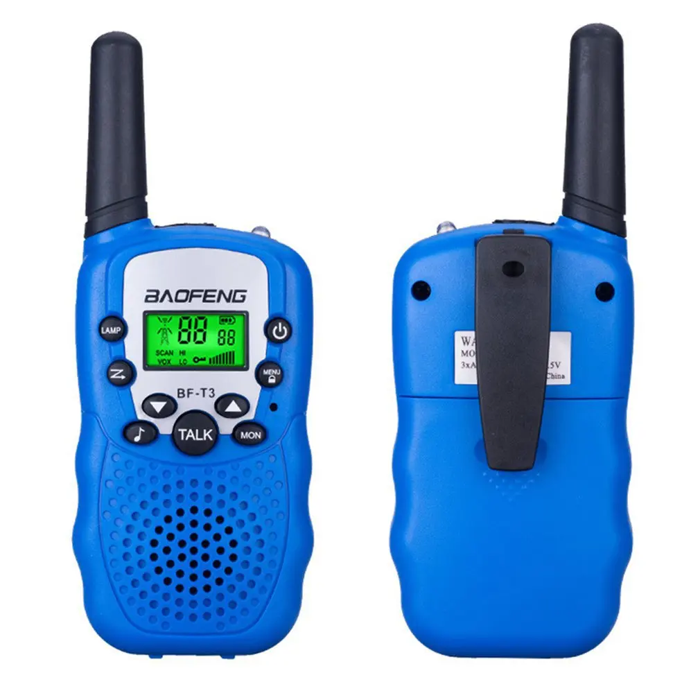 2Pcs Baofeng BF-T3 UHF462-467MHz 8 Channel Portable Two-Way 10 Call Tones Radio Transceiver for Kids Radio Kid Walkie Talkie