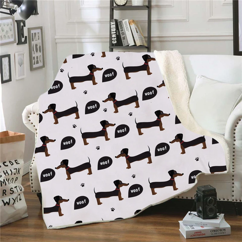 Model 8 Dachshund узор бытовой пледы одеяло зимний теплый утолщенный флисовый плед для взрослых детей мягкое покрывало одеяло - Цвет: Model 8