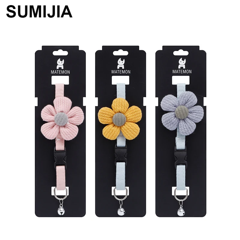 

Adjustable Cat Collar hollow bell with Flower For Cats Kitten Puppy Dog Bow Tie Pets supplier Accessories Safety Elastic Bowtie