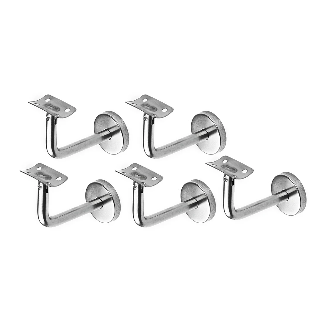 

5Pcs 304 Stainless Steel Wall Mount Stair Handrail Brackets Bent Support Railing Elbow Bracket Hand