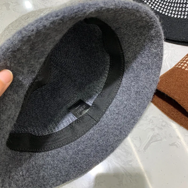 

Autumn Winter Women Wool Blend Bucket Hat Solid Dome Warm Fishing Hats Elegant Lady All Macth Harajuku Caps Casual Fashion 2019
