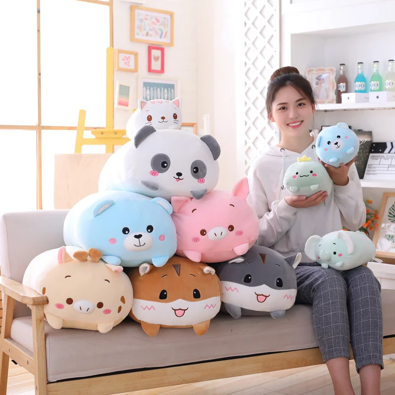 

1pc 20cm Sweet Dinosaur Pig Cat Bear Plush Toy Soft Cartoon Panda Hamster Elephant Deer Stuffed Doll Baby Pillow Gift