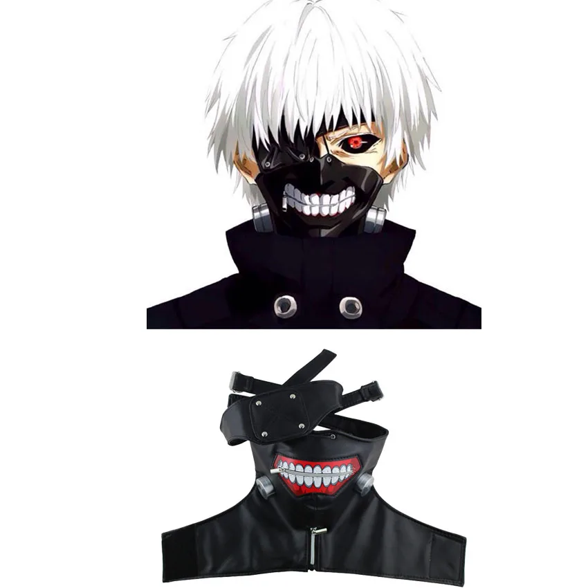 Токийский Гуль костюмы для косплея Готическая маска + глаз набор из