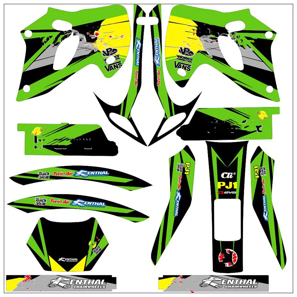Набор стикеров для KAWASAKI KLX250 KLX 250 1993 1994 1995 1996 1997 300 KLX300 набор графических фонов