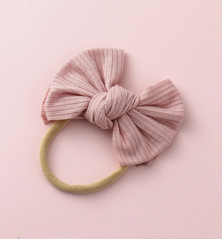 

Baby Girls Knitted Ribbed Hair Bows Ties, Lovely Hair Bands Elastics Ponytail Holders Toddler Fashion Hair Accessories