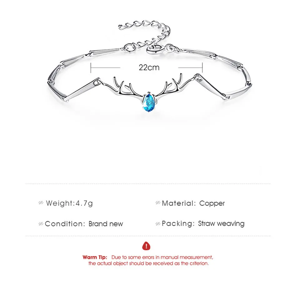 Роскошные женские туфли с циркониевым кристаллом манжеты браслет &quotрога&quot