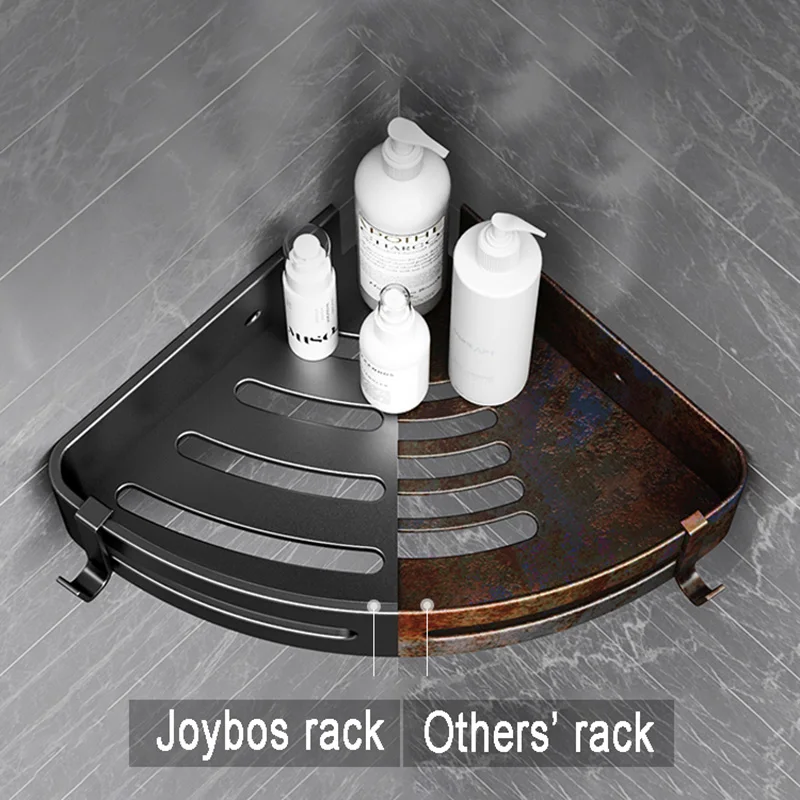 Стеллаж для ванной комнаты Joybos полки душа без сверления угловая полка держатель