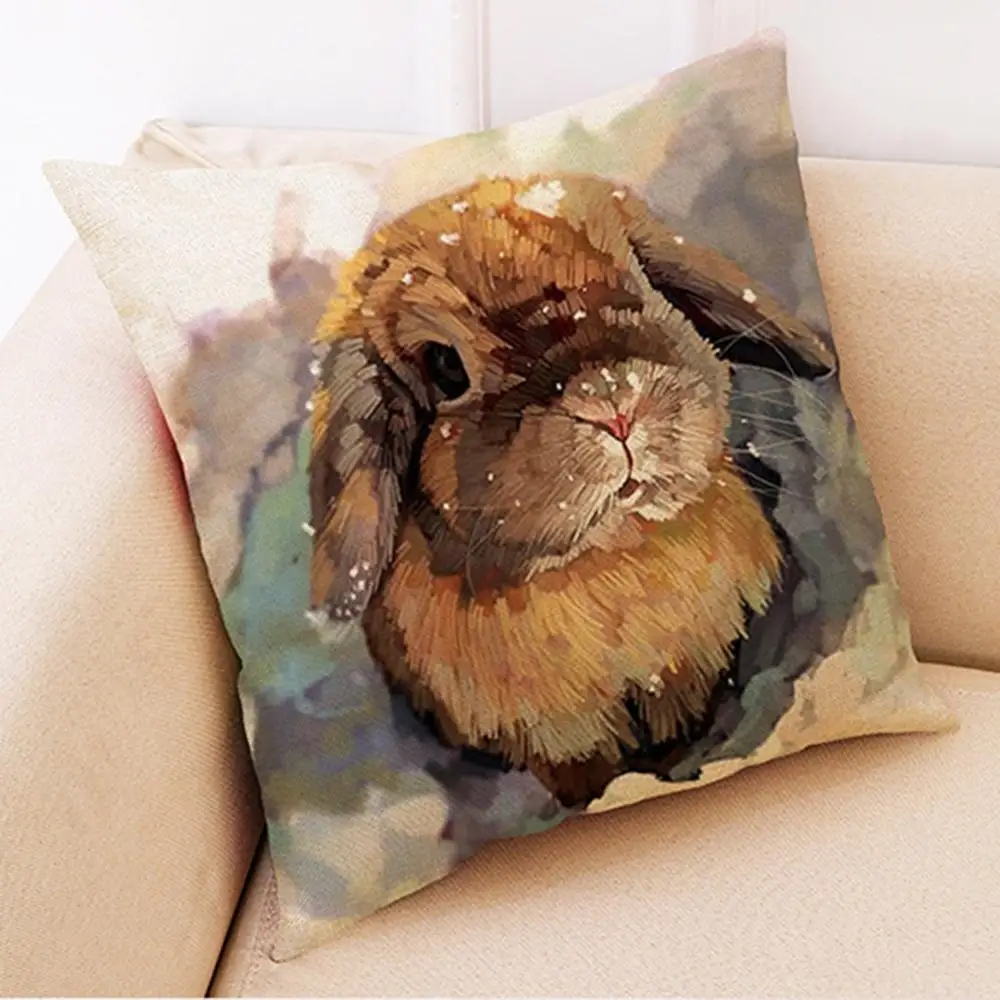 Весенние пасхальные наволочки для подушек декоративные дивана с рисунком