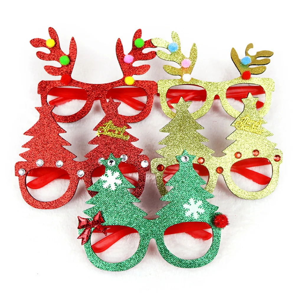 Рождественские украшения для домашнего декора новогодние очки подарки детей