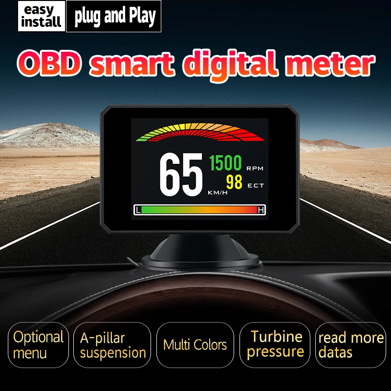 P16 OBD2 Hud вверх ногами HD TFT автомобиль скорость лобового стекла проектор Head Up