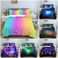 psychedelic bedding set for kids king size duvet cover 3d galaxy comforter cover bed set cover 23 pcs luxury quilt cover set