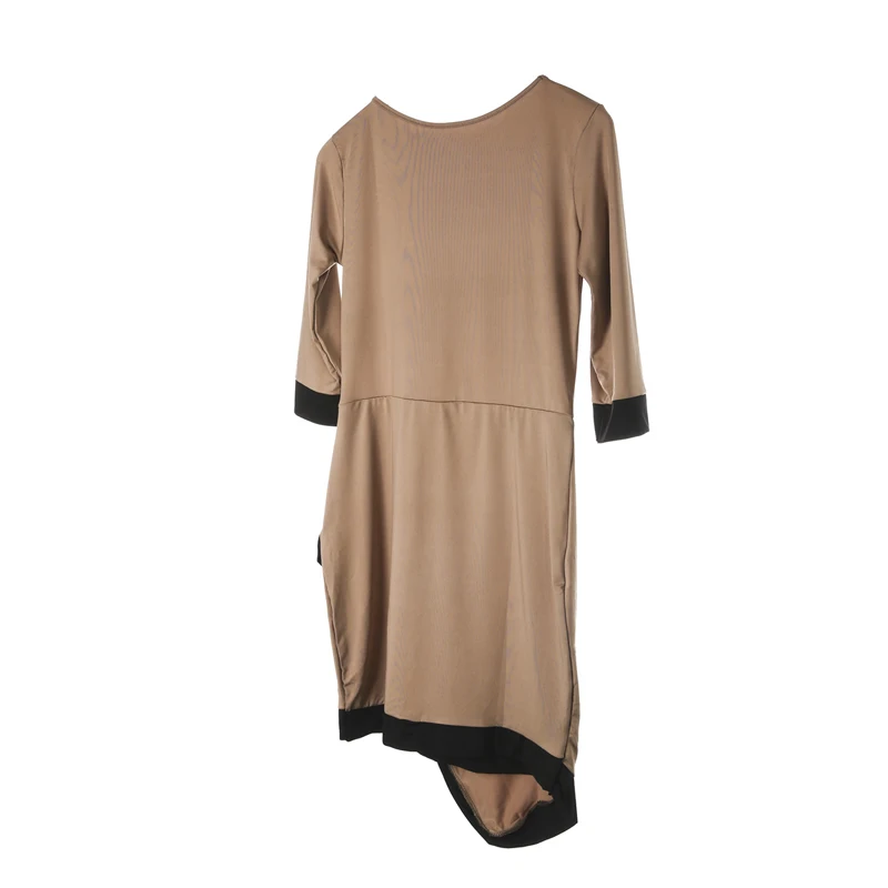 

Women Bandage Bodycon Half Sleeve Color Patchwork Evening Sexy Party Straight Mini Dress Ladies Brief Daily Dresses Clothing