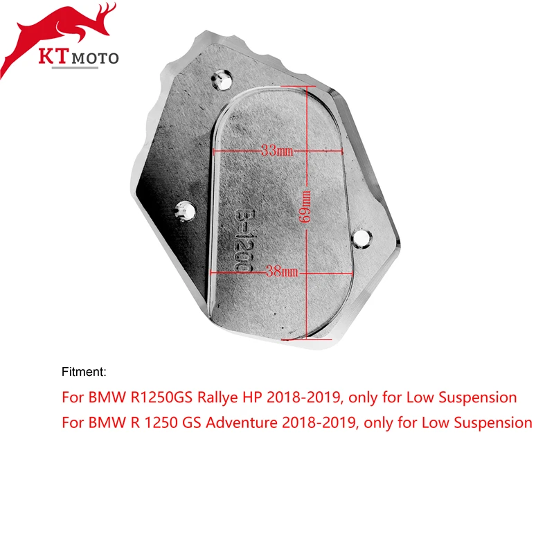 For BMW R1250GS R 1250 GS HP R1250 Adv Adventure low suspension Motorcycle CNC Side Stand Enlarge Extension Kickstand | Автомобили и