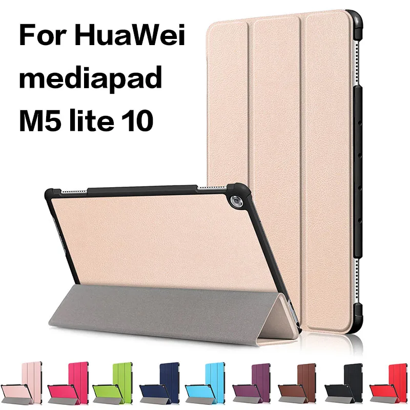 Чехол для Huawei MediaPad M5 Lite 10 BAH2-W19/L09/W09 Ультратонкий чехол-подставка из искусственной кожи для медиа-планшета M5 Lite 10,1"