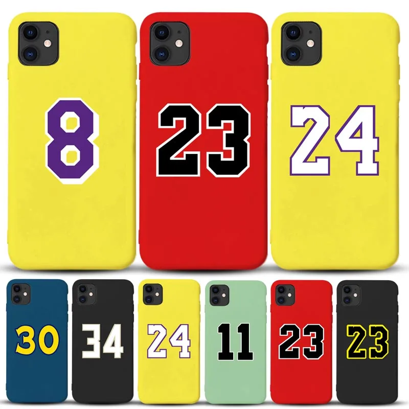 Basketball clothing Number soft Sport Phone Cases for iPhone 11 12 13 Pro Max XR X XS MAX Cover for iphone 7 8 6S Plus SE 2020