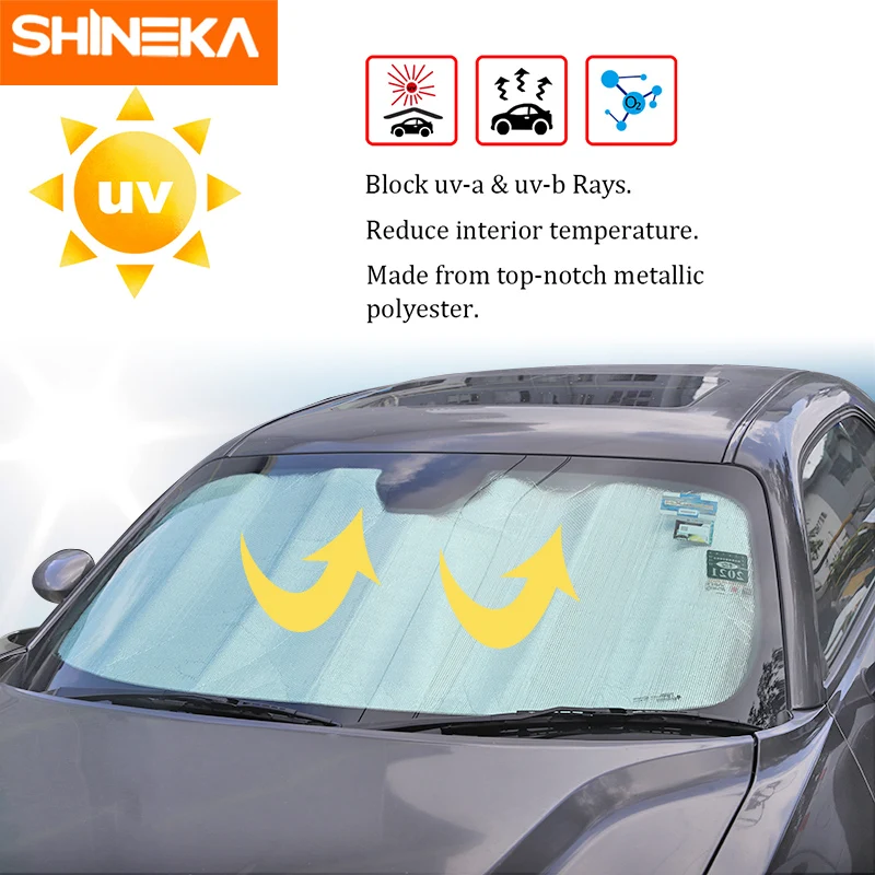 SHINEKA солнцезащитный козырек для Dodge Challenger 2009 Up, защита от солнца на лобовое стекло автомобиля, защита от УФ-излучения, защита от солнца для Dodge Challenger