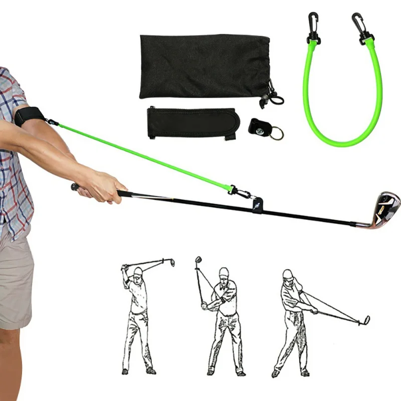 

Golf Swing Trainer Corrector Gesture Alignment Training Practice Aid Elastic Resistance Rope Golf Aids Tools Hot Sell