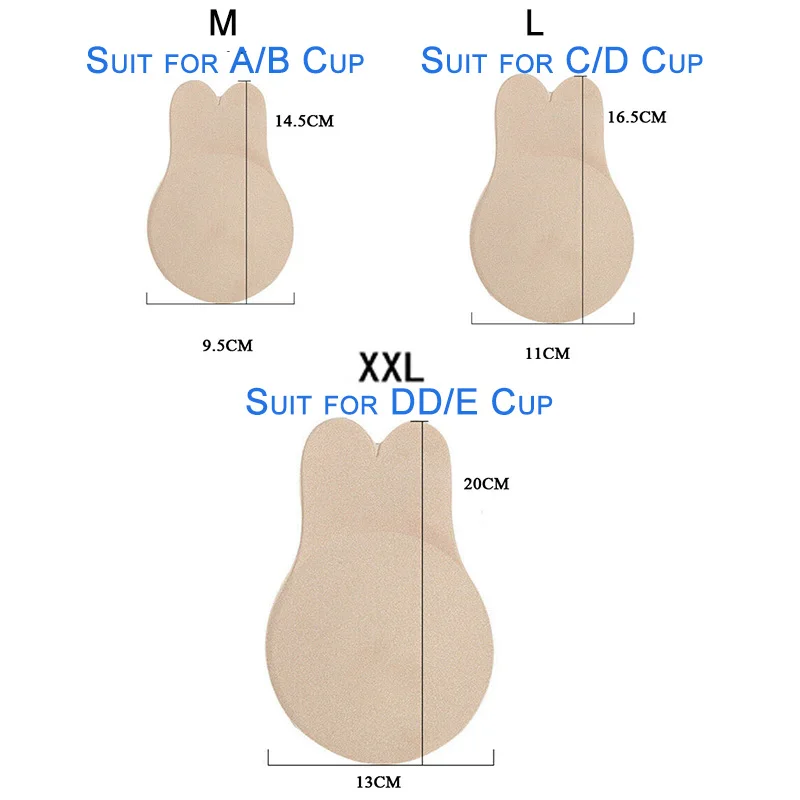 Женский невидимый бюстгальтер 2 пары накладки на грудь пуш-ап наклейки клейкий