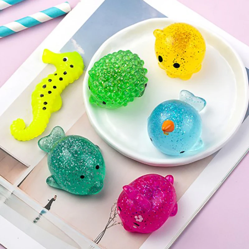 

Big Spongy Squishy Mochi Fidget Toys Kawaii Animal Soft Cute Fun Sensory Antistress Squeeze Toys for Kids Powder Mochi