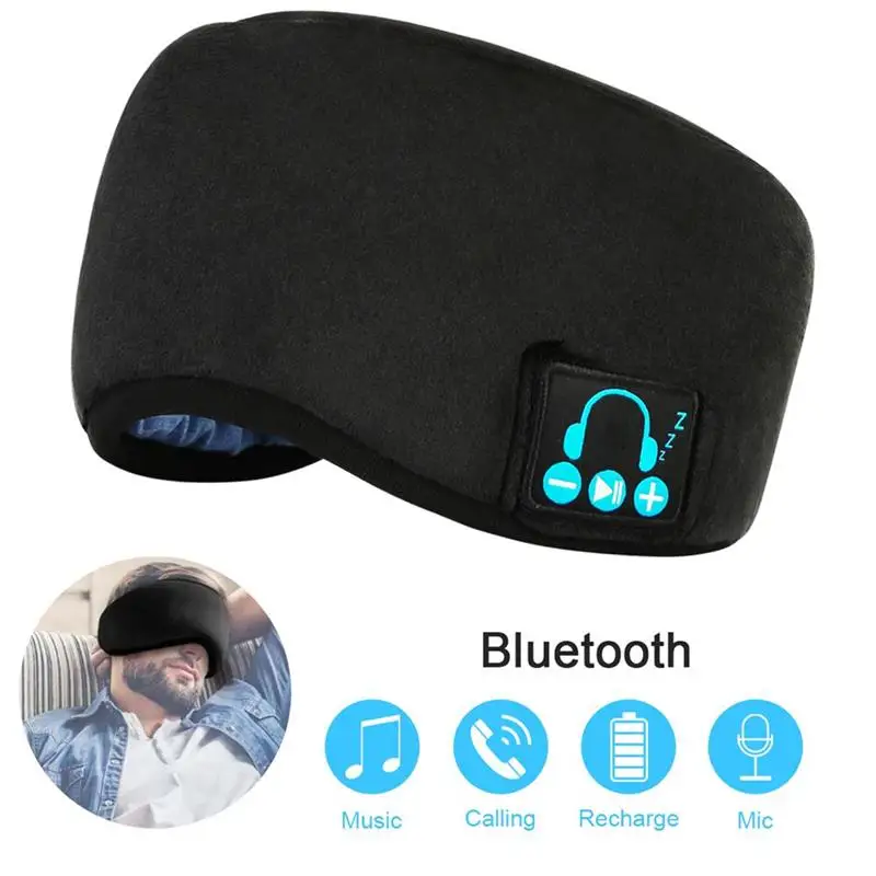 

Bluetooth Sleep Eye Mask Wireless Headphones, Sleeping Travel Music Eye Cover Bluetooth Headsets Earphones with Mic Handsfree
