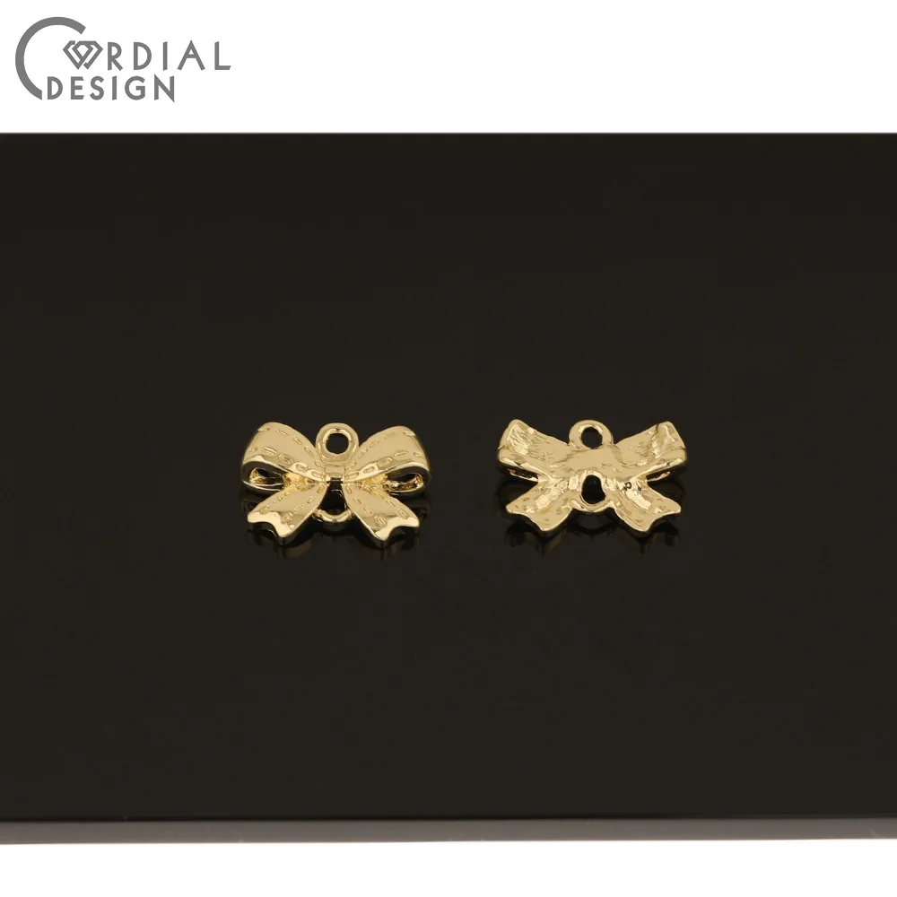 

Cordial Design 100Pcs 12*17MM Earrings Accessories/Connectors/DIY Charms/Bowknot Shape/Hand Made/Jewelry Findings & Components