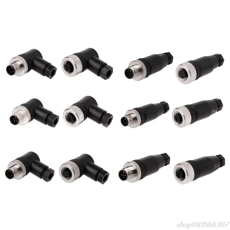 Разъем датчика PG7 IP67 4/5/8 Pin штекер/гнездо прямой/прямоугольный M12 штекер O30 20 Прямая
