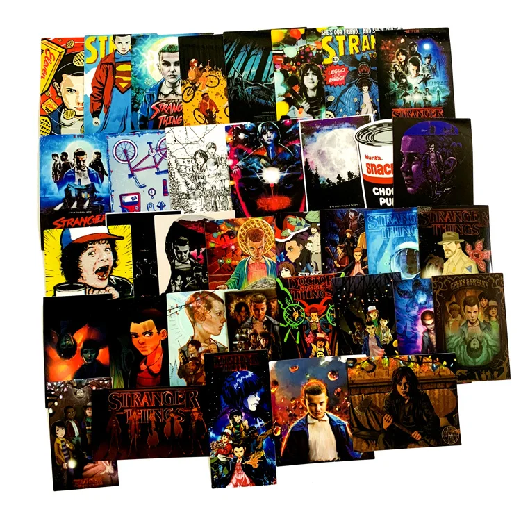 36 шт./набор очень странные дела Стикеры s тренд Переводные картинки для чемодана