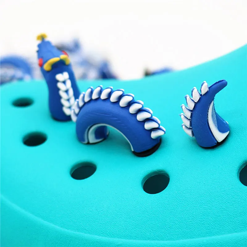 3Pcs a Set Shoe Decorations Novelty PVC 3D Dragon Style Garden Shoes Accessories Croc Charm Ornaments Kids Gift 3D-L03 Dracarys