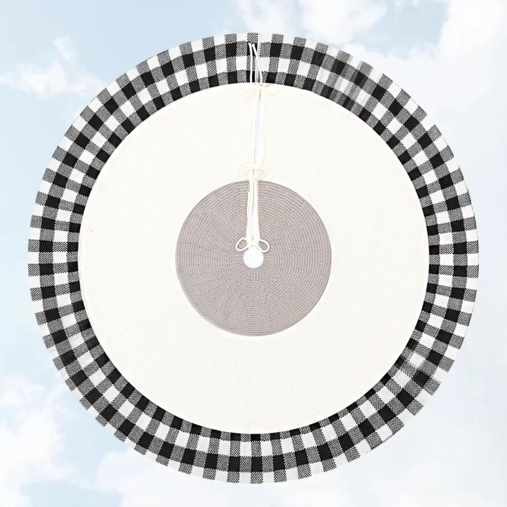 1 шт. 48-дюймовая юбка с рождественской елкой трикотажная клетчатая