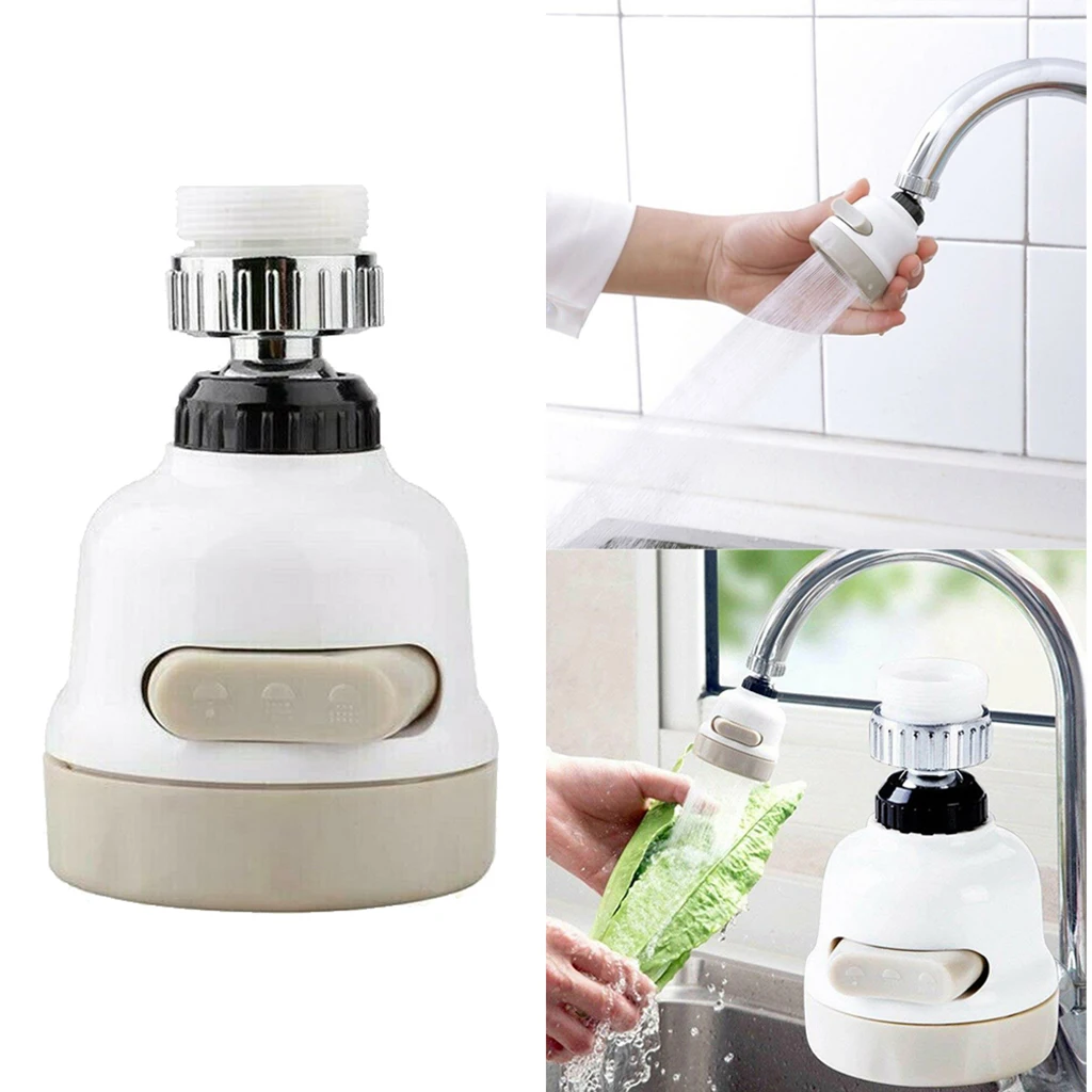 

360 Degree Rotating Faucet Moveable Kitchen Tap Head Sprayer Easy to install