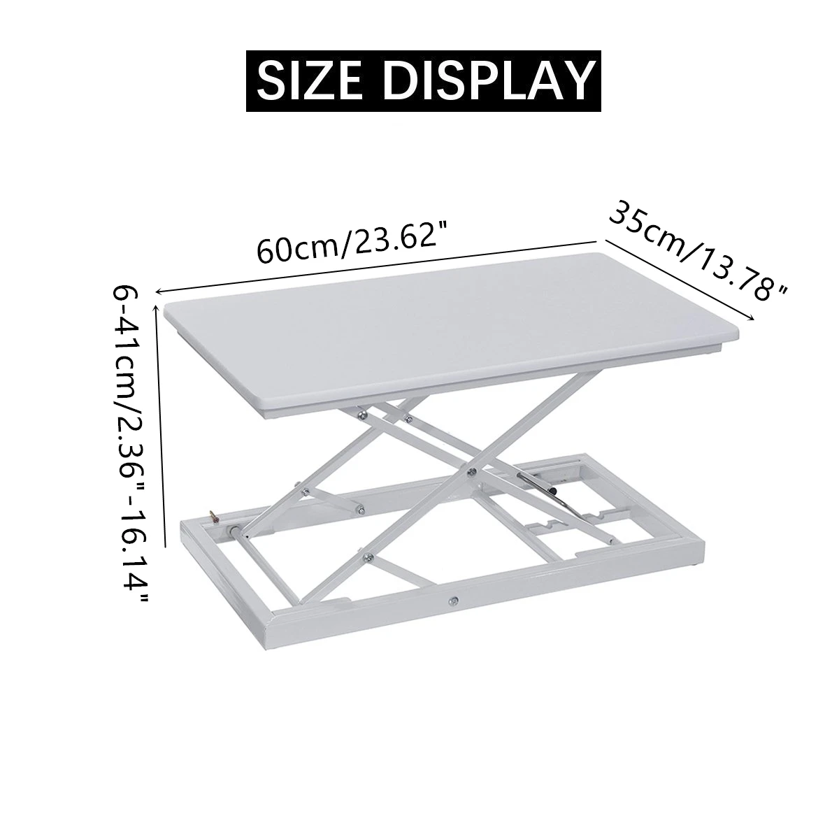 Adjustable Height Computer Desk Standing Desk Laptop Monitor Riser Home Office Tabletop Holder Home Office Furniture 3 Colors
