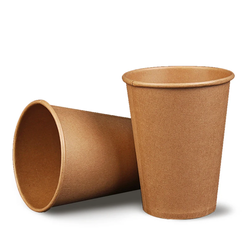 

100pcs/pack Paper Coffee Cup Disposable Paper Cup With Lid Cover Eco Friendly Tea Cup Drinking Accessories
