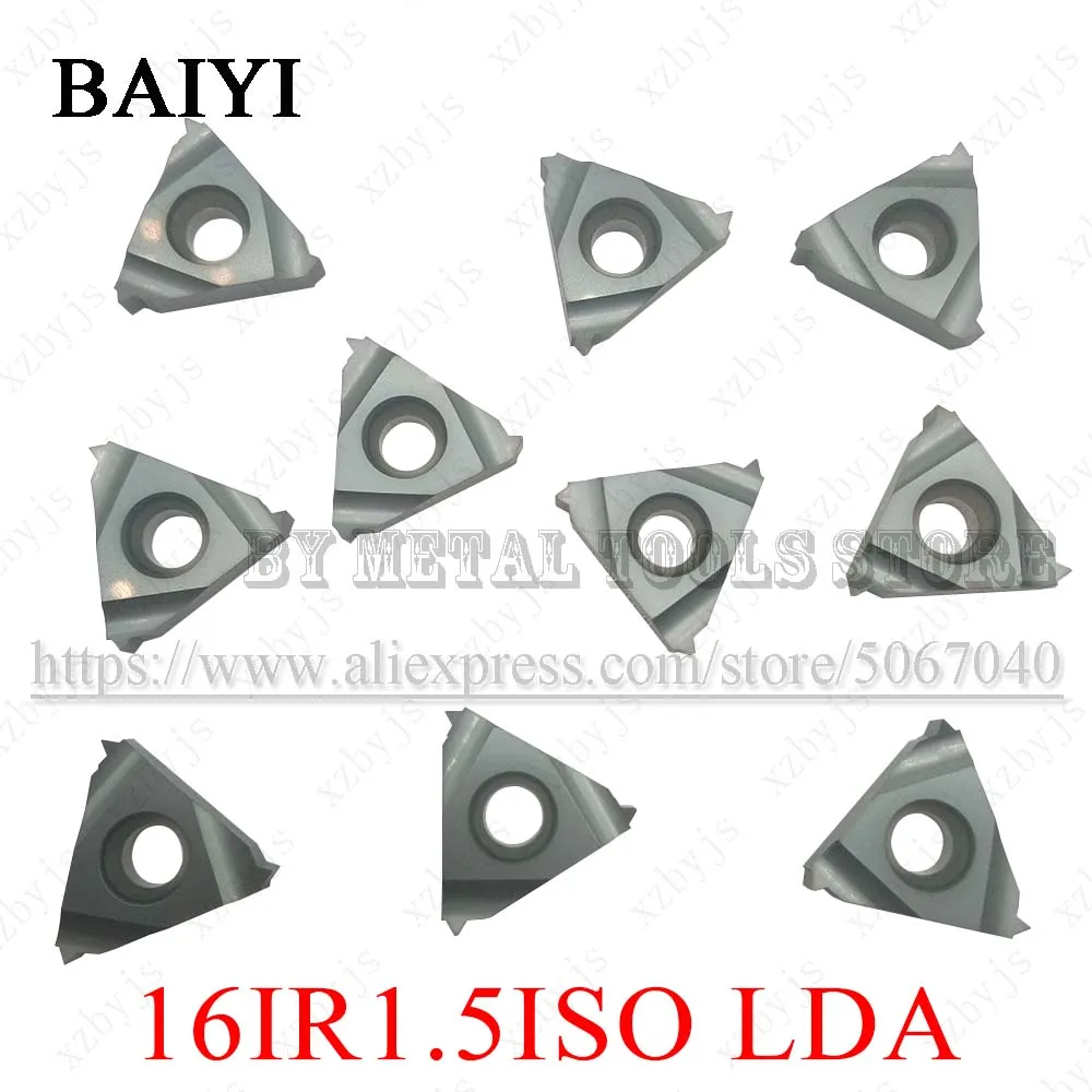 Твердосплавные резьбовые пластины 16IR 1.5ISO LDA режущие Сменные Резьбовые лезвия 1 5