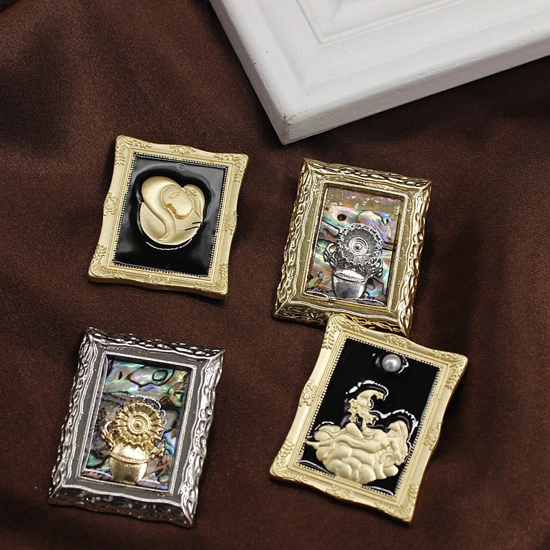 Новая брошь в стиле ретро барокко картина маслом Ван Гога Пикассо масляная