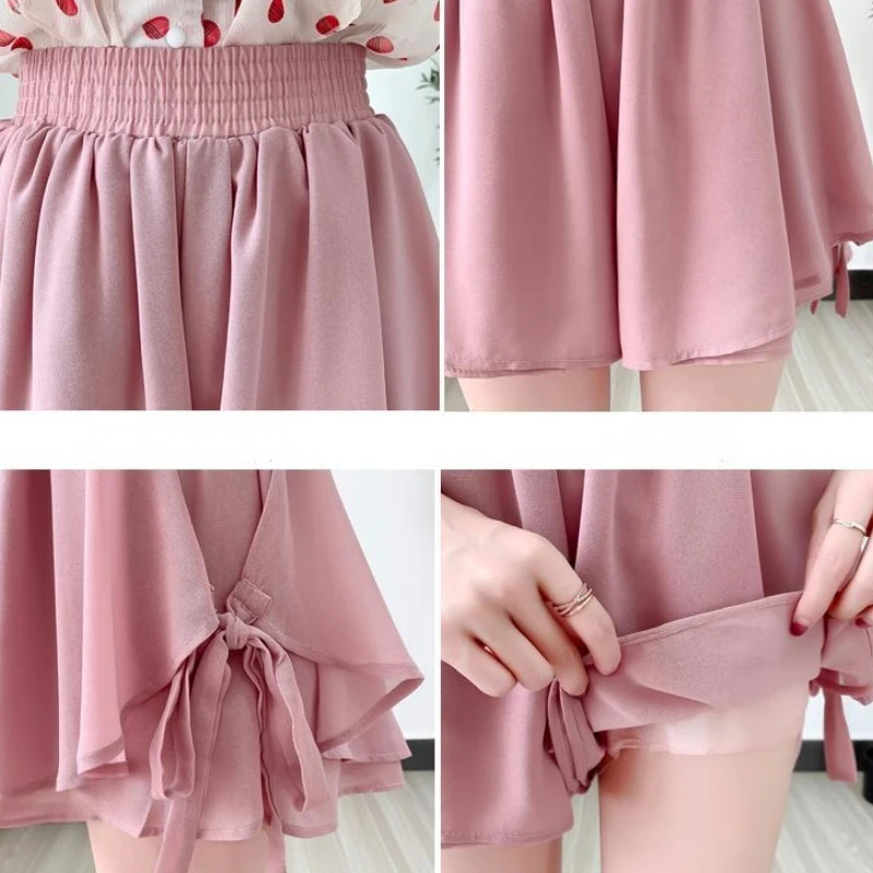 Шорты женские летние с высокой талией Модные Элегантные повседневные дышащие